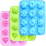 Moldes De Flores De Silicone De Grau Alimentar, Pan De Cozimento Com Flores E Moldes De Silicone Antiaderente De 3 Pacotes Para Chocolate, D