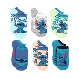 Disney Lilo &amp; Stitch Womens 6 Pack Socks (9-11 (sapato 4-10), Stitch Blue)