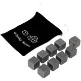 Whiskey Stones Gift Set W/ 9 Granite Whiskey Rocks Bag Reusable Cooling Ice Cubes Chill Your Scotch &amp; Cold Drinks Embalado Em Elegante