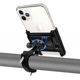 Suporte De Telefone De Alumínio Moto Scooter Suporte De Smartphone, Universal 360 Graus Rotativo Anti-vibração Guidão Suporte De Telefone Co