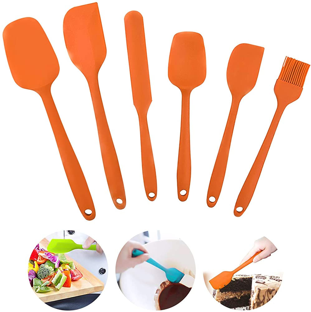 Espátulas De Silicone Conjunto De 6 Espátulas Resistentes Ao Calor Com Núcleo Resistente De Aço Inoxidável. Conjunto De Utensílios De Cozime