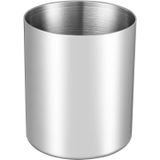 Porta-canetas De Mesa Prateada, Porta-caneta De Aço Inoxidável 304, Suporte De Escova De Maquiagem, Organizador De Papelaria