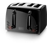 Torradeira Black+decker 4 Fatias, Extra-wide, Preta, Tr1410bd