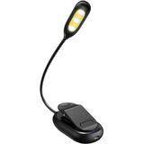 Luz De Mini Livro Recarregável Atualizada 5 Led, Clipe Na Luz De Leitura, 3 Cores X 3 Níveis Brilho Lâmpada De Leitura De Cuidados Oculares,
