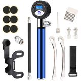 Bomba De Bicicleta Portátil Com Medidor De Pressão, 120 Psi Mini Bomba De Pneus De Bicicleta, Kit Universal De Reparo De Bicicleta Lcd Com P
