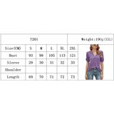 Casual Fashion Mulher Manga Curta T-shirt S