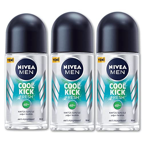 Nivea Men Roll-on- Desodorante Antitranspirante, (pack Of 3) (cool Kick Fresh)