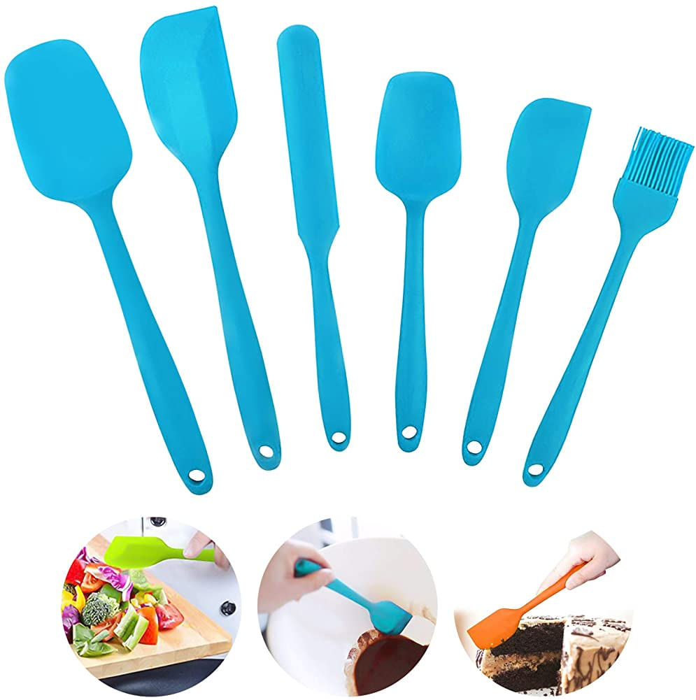 Espátulas De Silicone Conjunto De 6 Espátulas Resistentes Ao Calor Com Núcleo Resistente De Aço Inoxidável. Conjunto De Utensílios De Cozime