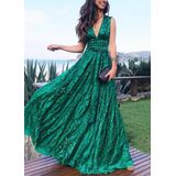 Mulheres Festa Baile De Formatura Vestido Floral Maxi Xl