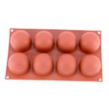 8 Buracos Alta Bola Em Forma De Bolo De Silicone Chocolate Molde Decora