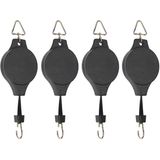 4 Pacoter Rolda Vegetal Retrátil, Ajustável Hanging Flower Basket Ganchos Plantar Polias Para Plantas Penduradas, Cabide De Plantas Para Pot