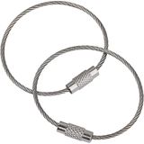 20 Pcs Cabo Chaveiro De Fio 11cm Fivela De Chaveiro De Aço Inoxidável Para Caminhada Ao Ar Livre