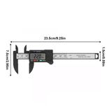 1 Pacote Preto Abs Plástico Lcd Display Vernier Pinça
