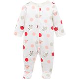 Baby Girls Macacões Romper Com Footies Cotton Rompers Macacão Manga Comprida Bodysuits 0-3 Meses