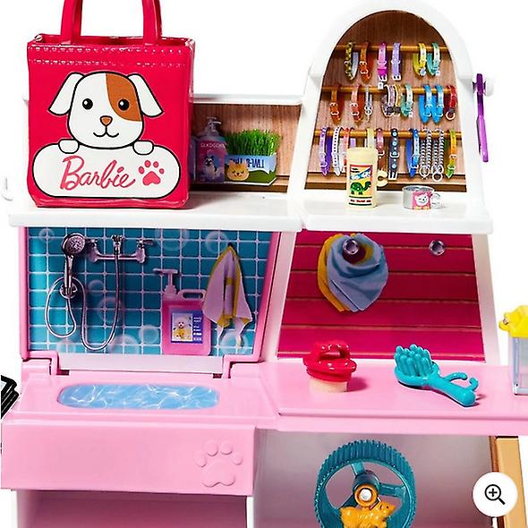 Barbie Boneca E Pet Boutique Playset Com Animais De Estimação E Acessórios