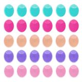 30 Peças Silicone Face Scrubber Super Macio Escova Esfoliante Manual Escova De Limpeza Facial Portátil Escova De Limpeza Facial Impermeável