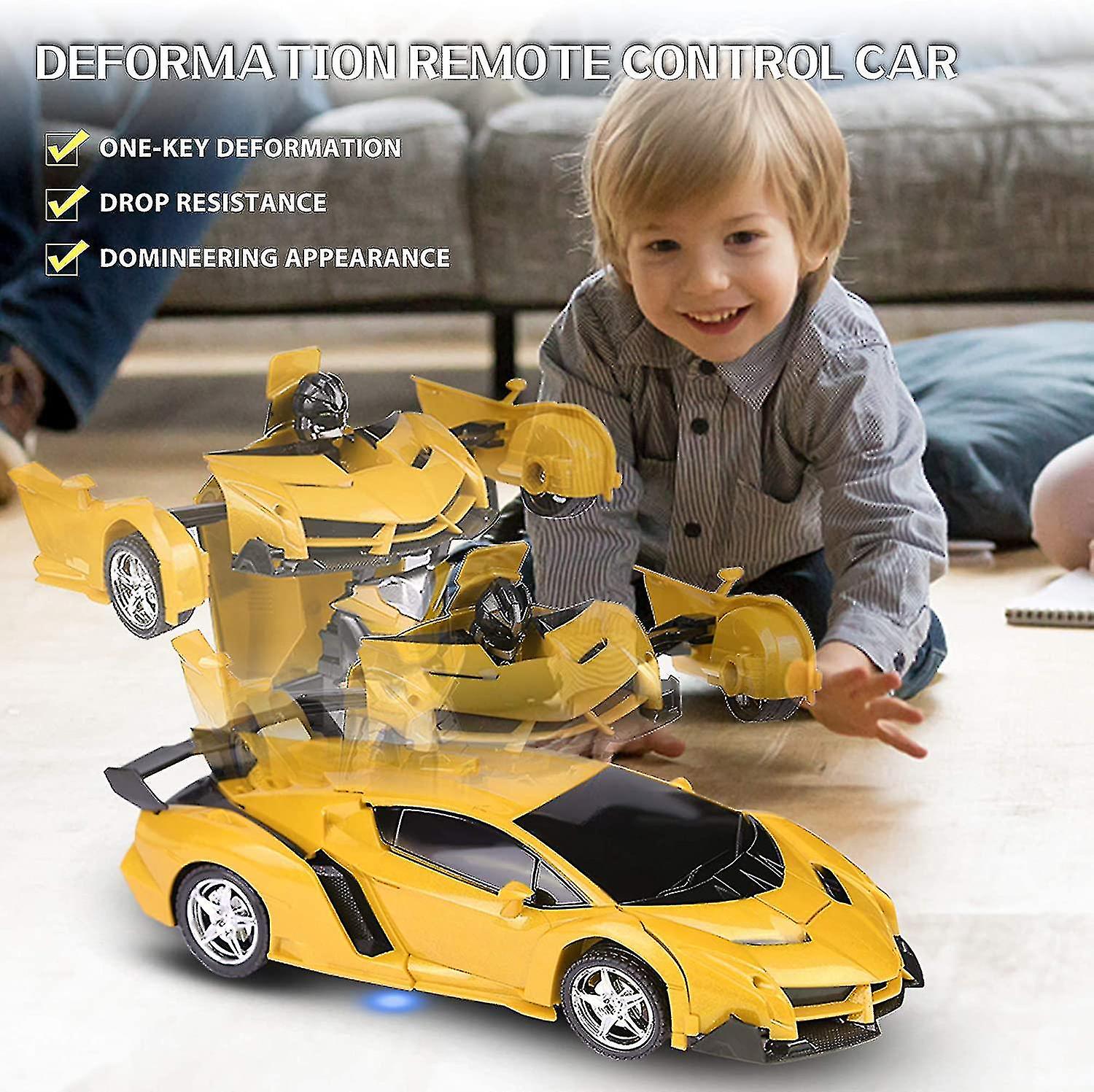 Controle Remoto Carro Rc Transformer Robot Car 360 Rotação Bra