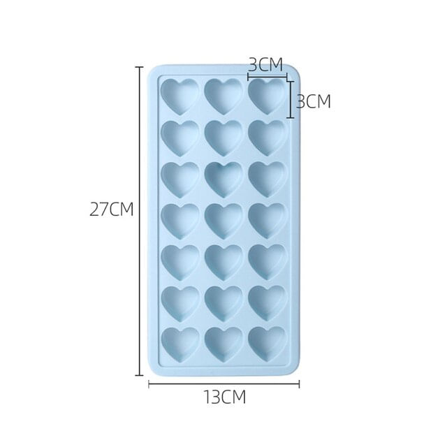 Coração De Cubo De Gelo De Silicone Em Forma De Cubo De Gelo Mold 21 Células Coração