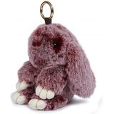 Chaveiro De Pele Falso Em Forma De Coelho - Pode Ser Usado Como Pingente. Decorativo Ou Ornamento. Neve E Rosa