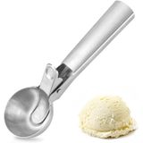 Grande Colher De Sorvete, Scooper De Sorvete De Aço Inoxidável Premium Com Gatilho, Alça Confortável E Anticongelante, Colher De Sorvete Col