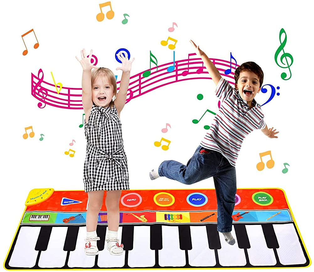 Tapete De Dança Infantil, Tapete De Piano Com 8 Instrumentos, Tapete De Teclado, Brinquedos Musicais Infantis, Presente Para Meninas E Menin