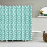 Xadrez Impermeável Poliéster Tela De Banho Cortina Home Decor Wa