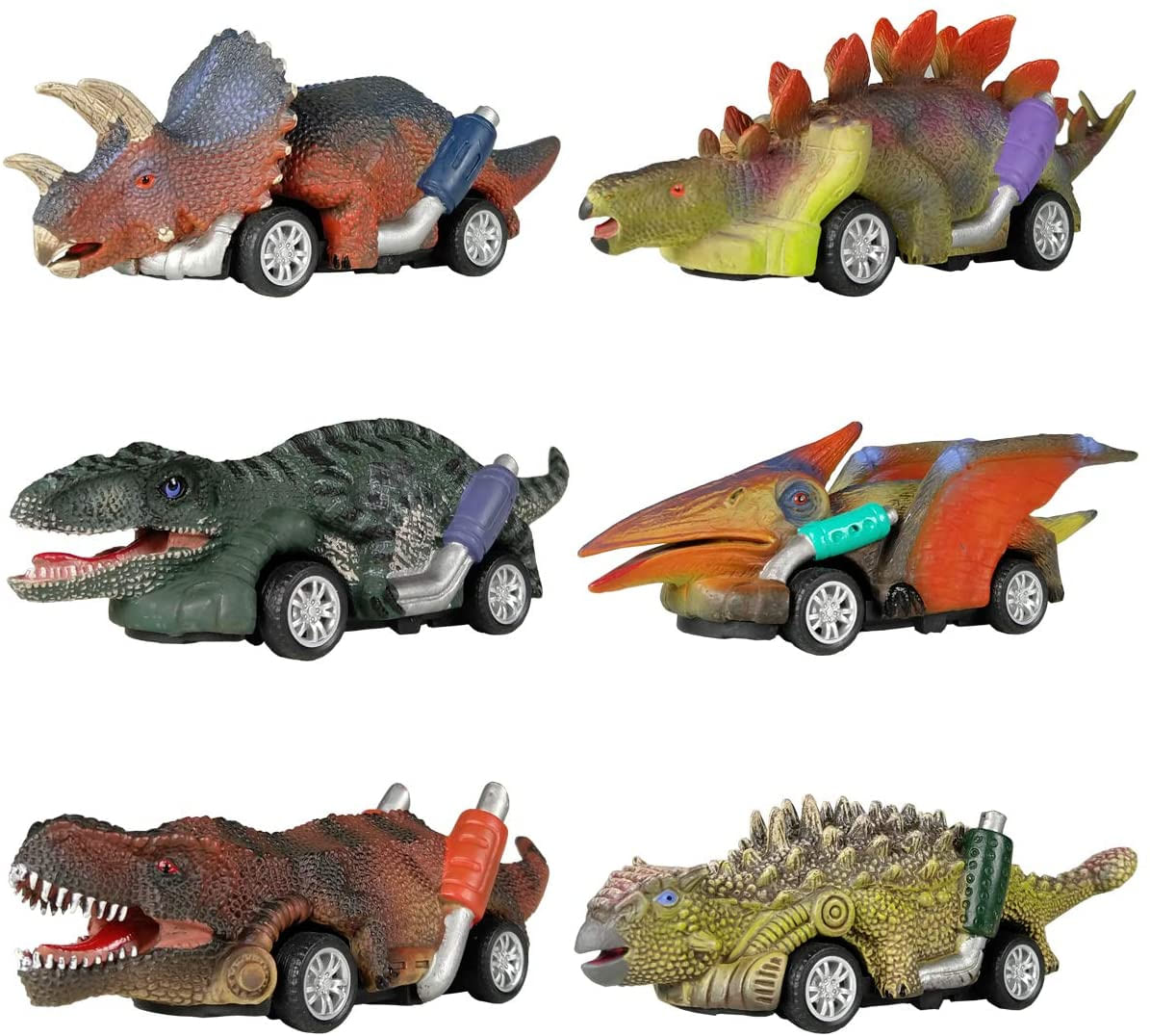 Dinossauro Brinquedo Puxar Para Trás Carros, 6 Pacotes Dino Brinquedos Para Meninos E Crianças De 3 Anos, Brinquedos Menino Idade 3,4,5 E Pa