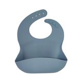 1 Pc Silicone Baby Bib, Cor Sólida Simples, Ajustável