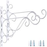 2 Pacote 10 Plantas Penduradas De Ferro Suporte Decorative Parede Planter Ganchos Com Parafusos Para Lanternas Alimentador De Pássaros Sino