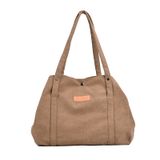 Bolsa De Lona De Grande Capacidade Sólida Bolsa De Lona Feminina, Moda