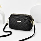 Mini Bolsa De Couro Macio De Três Camadas,