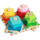 Brinquedo De Empilhamento De Madeira, Classificador De Formas, Pu Educacional Montessori