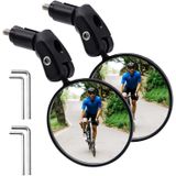 Espelho De Bicicleta, Espelho Retrovisor Da Bicicleta, Guidão, Pacote De 2, Grande Angular Hd, 360° Retrovisxo Rotativo, Espelho Convexo Seg