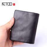 Original Handmade Carteira Masculina Retrô Carteira Curta First Laye