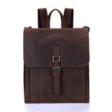 Mochila Casual Retrô De Couro, Couro De Primeira Camada Masculino