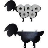 Porta-rolos De Papel Higiênico Em Forma De Animal De Papel Higiênico Metal Em Forma De Animal Ovelha / Coruja / Gado - Preto (ovelha Em Pé)