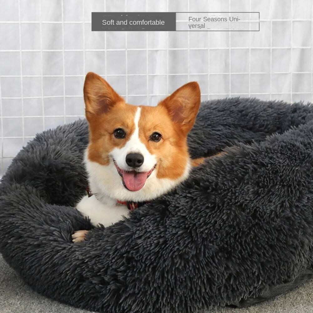 Cama De Cachorro Quente De Inverno, Leito De Gato De Canil Deep Sleep Tapete De Cama De Estimação