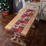 Toalha De Mesa De Natal De Algodão De Poliéster Jacquard Tingida De Fio,