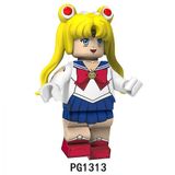 Qian 8pcs Sailor Moon Lua Hare Mizuno Ami Construído Montado