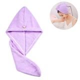 Toalha De Cabelo Envoltório Turbante Microfibra Chuveiro Chuveiro Toalha W