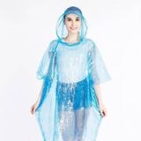 Capa De Chuva Descartável Portátil 4pcs, Bolso Da Bola De Compressão