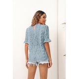 Casual Fashion Mulher Manga Curta T-shirt S
