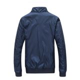 Jaqueta Casual De Poliéster Masculina - Azul 4xl