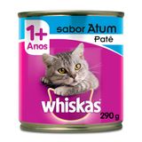 Ração Para Gatos Whiskas Adulto 1+ Anos Patê Sabor Atum Lata 290g