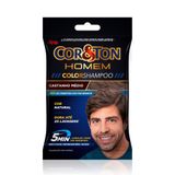 Shampoo Color Tonalizante Niely Cor&amp;ton Homem Castanho Médio 20g