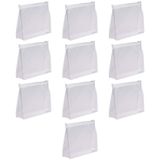 10 Pcs Mini Pequeno Pvc Transparente Plástico Cosmético Organizador Bolsa Bolsa Bolsa Com Fechamento De Zíper, Saco De Maquiagem De Higiene