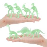 Dinossauro Luminoso Modelo Brinquedos Resistentes 12pcs Ornamento Presente Para