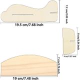 16 Peças Diy Inacabado Modelo De Plano De Madeira Pintado De Madeira C