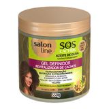 Gel Definidor Revitalizador De Cachos Salon Line S.o.s Cachos Azeite De Oliva 550g