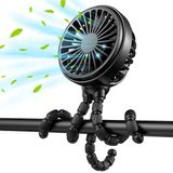 Mini Ventilador Portátil, Ventilador De Carrinho 2022 Com Tripé Flexível, Ventilador De Mesa De Resfriamento De 3 Velocidades Com Bateria Re